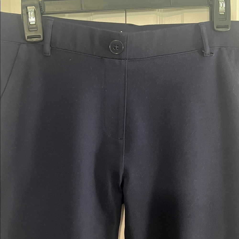 Betabrand Classic Dress Pant Yoga Pant | Straight (Navy) - Picture 3 of 9